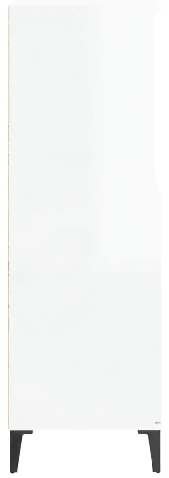 Aparador alto 60x36x110cm derivados de madeira branco brilhante