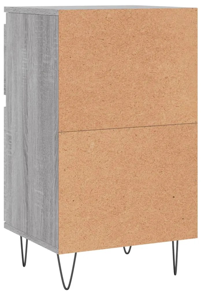 Aparadores 2 pcs 40x35x70 cm derivados madeira cinzento sonoma