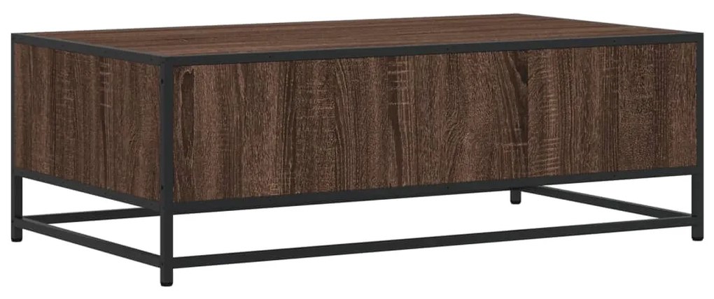 Mesa centro 100x57x35 cm deriv. madeira/metal carvalho castanho