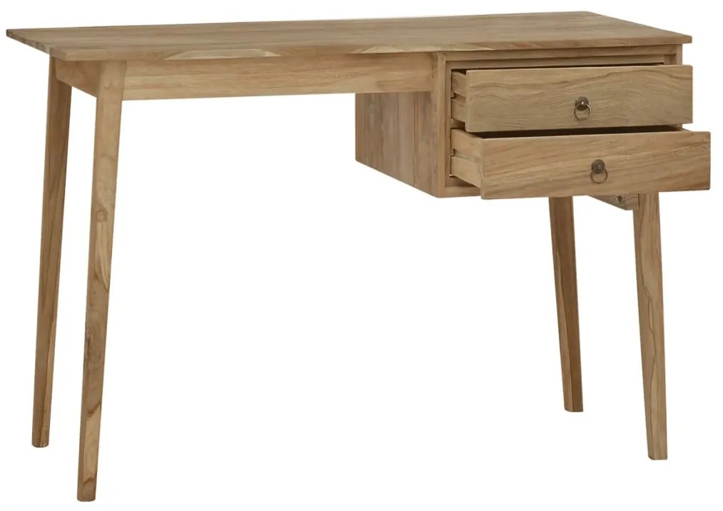Secretária com 2 gavetas 110x52x75 cm madeira de teca maciça