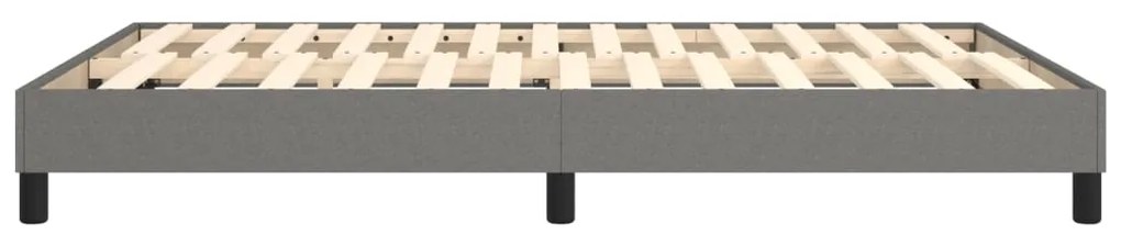 Estrutura de cama sem colchão 140x190 cm tecido cinzento-escuro