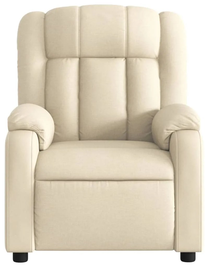 Poltrona reclinável tecido cor creme
