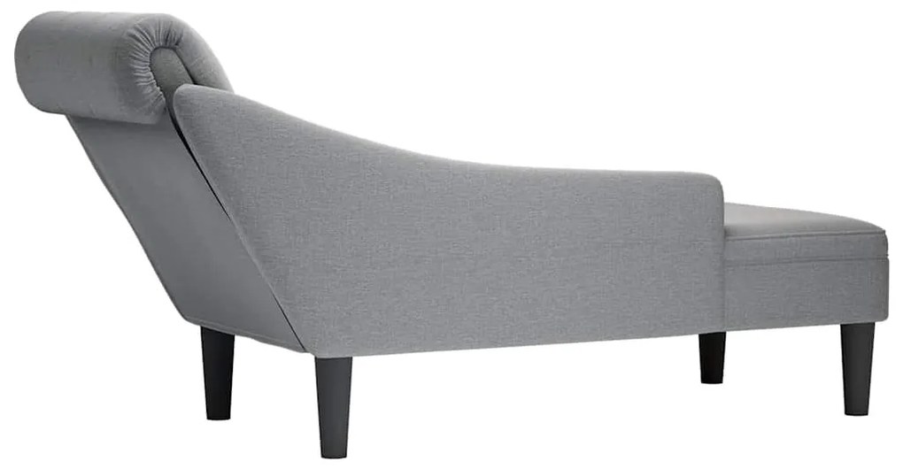 Chaise lounge c/ almofada/apoio de braços direito tecido