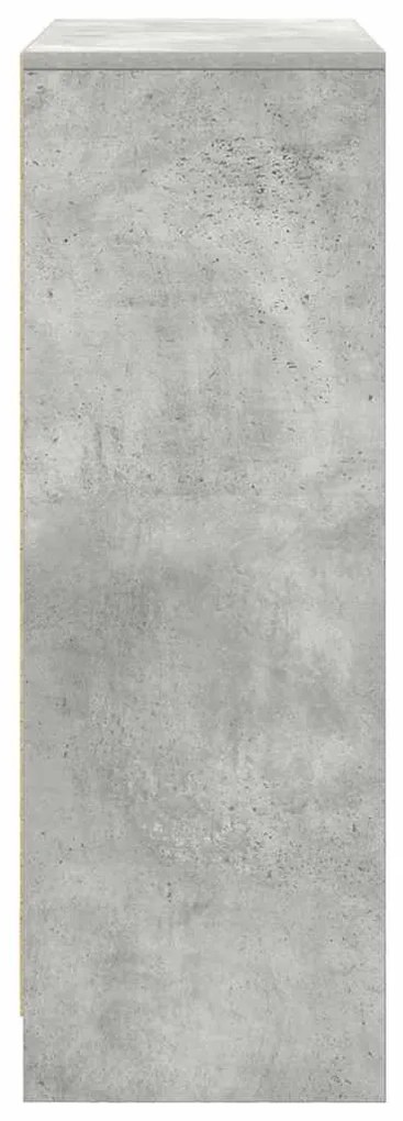 Aparador com gavetas e portas 73x31x90 cm cinza cimento