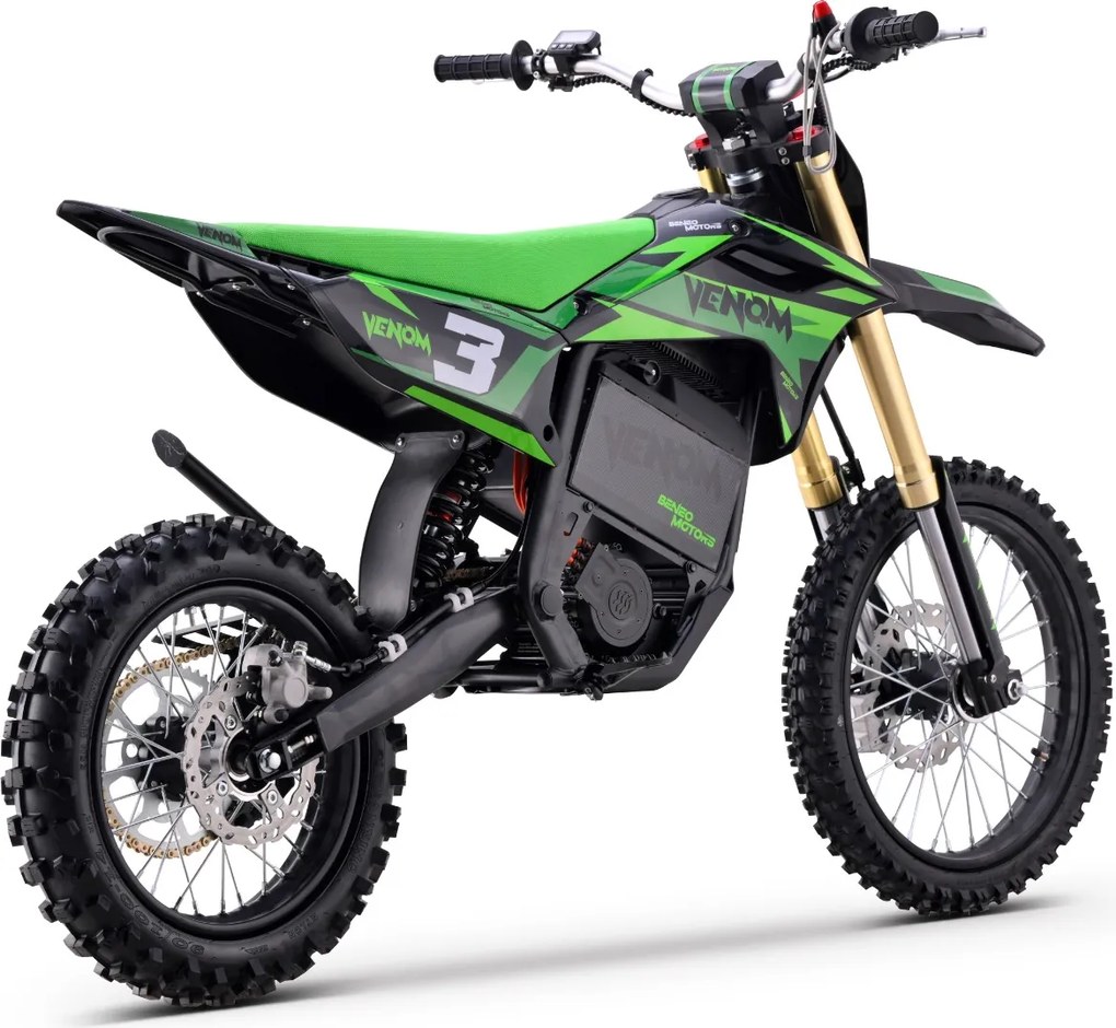 Mota cross para crianças Motocross Motors Venom – 6500W 3 modos de condução Verde