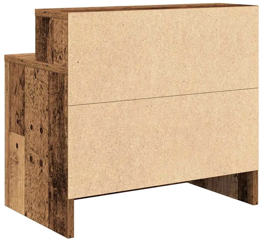 Mesas de cabeceira com gaveta 2 pcs 51x31x47 cm madeira velha