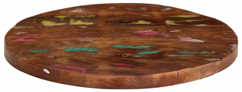 Tampo de mesa redondo Ø70x2,5cm madeira recuperada maciça