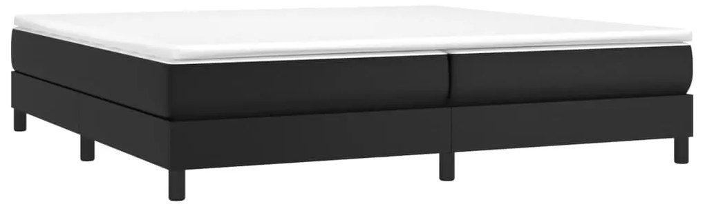 Estrutura de cama 200x200 cm couro artificial preto