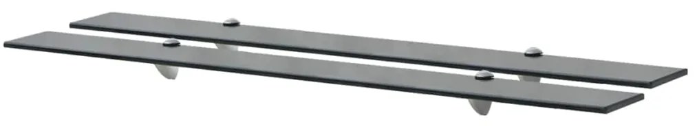 3051509 vidaXL Prateleiras flutuantes 2 pcs vidro 100x10 cm 8 mm