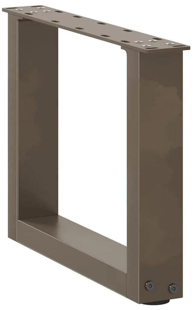 Pés para mesa de centro em formato de U, 2 peças, aço natural, 40x(30-