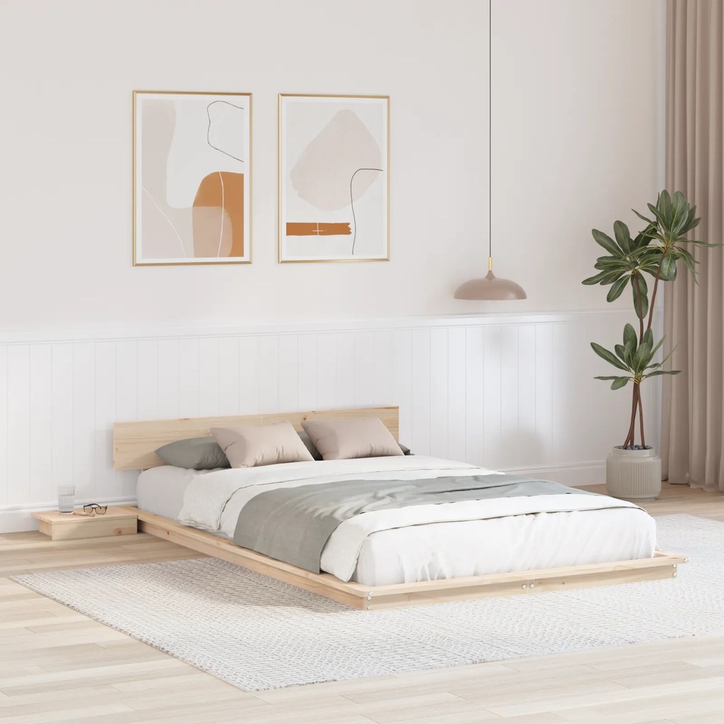 vidaXL Estrutura da Cama Castanho 120 x 200 cm madeira