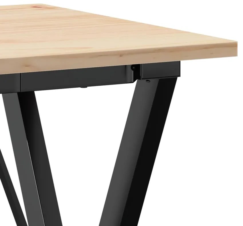 Mesa de jantar estrutura em X 50x50x75 cm pinho e aço