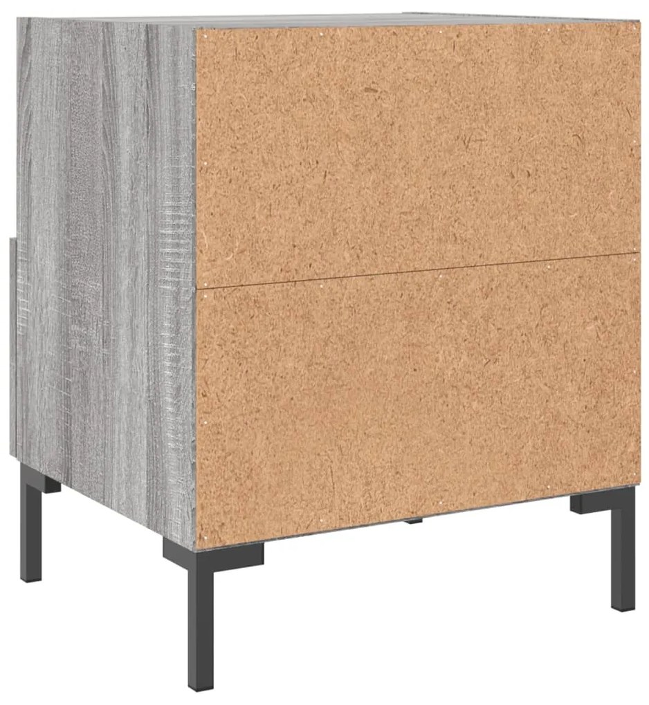 Mesas de cabeceira 2 pcs derivados de madeira sonoma cinza