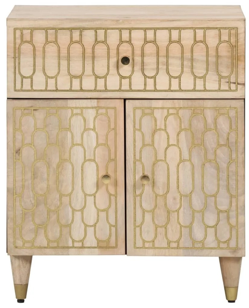 Mesa de cabeceira 50x33x60 cm madeira de mangueira maciça