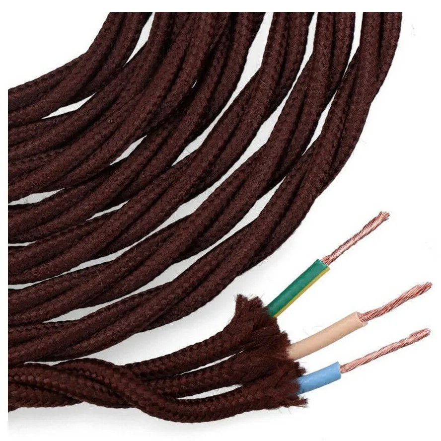 Cabo EDM 3 x 1 mm Castanho 5 m