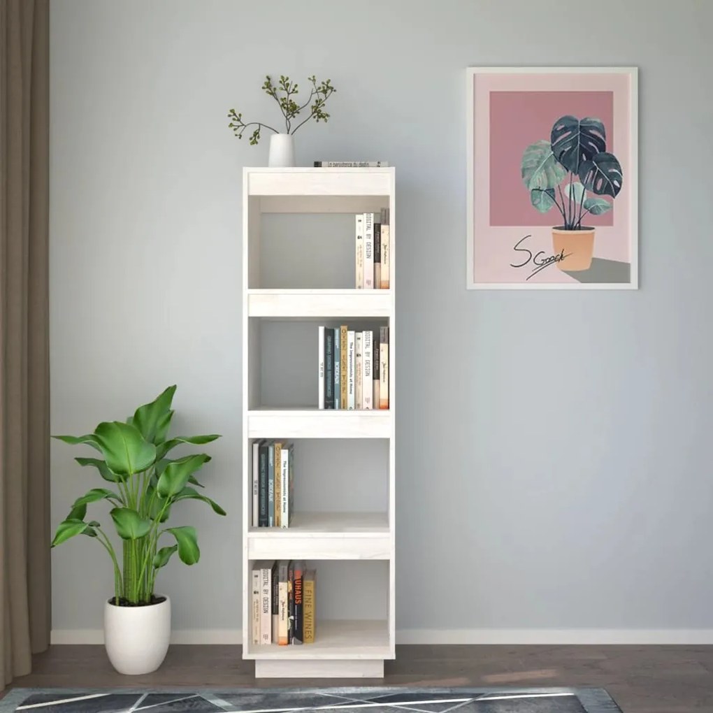 Estante/divisória 40x35x135 cm pinho maciço branco