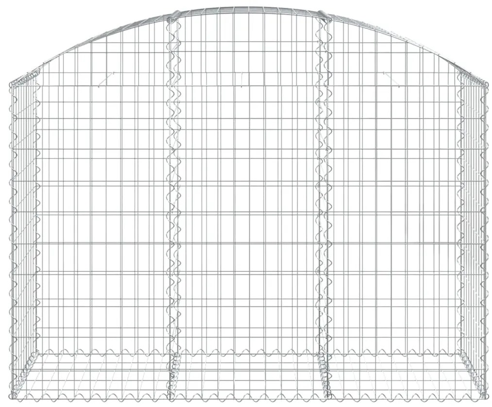 Cesto gabião arqueado 150x50x100/120 cm ferro galvanizado