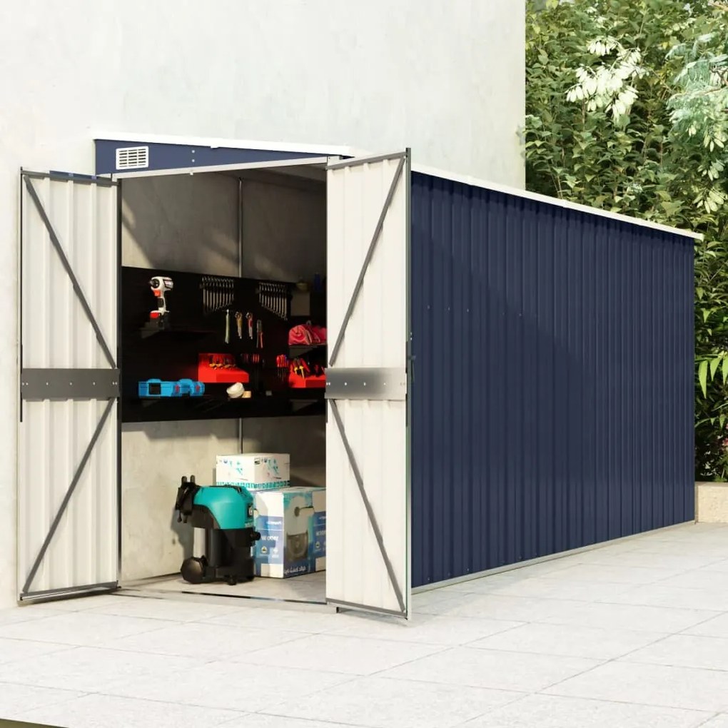 316231 vidaXL Abrigo suspenso para jardim 118x382x178 cm aço antracite