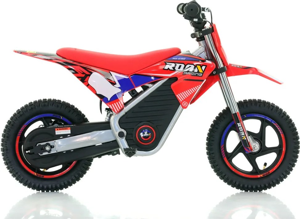 Mini moto eléctrica Warrior 150W MX150 12/12 Até 15 km/h C/ Limitador Vermelha