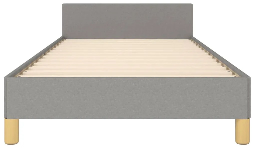Estrutura de cama sem colchão 80x200 cm tecido cinzento-claro