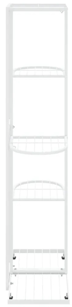 Suporte de vasos c/ 5 prateleiras 43x22x98 cm metal branco