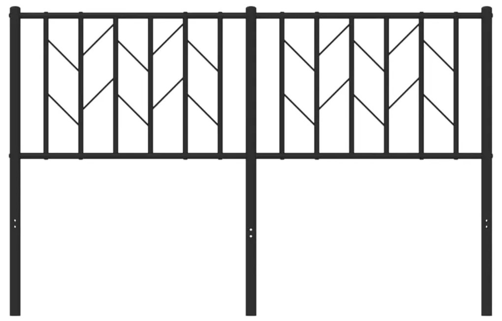 Cabeceira de cama 135 cm metal preto