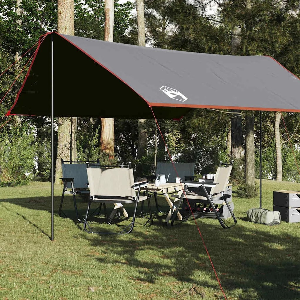 vidaXL Lona de campismo 430x380x210 cm impermeável laranja