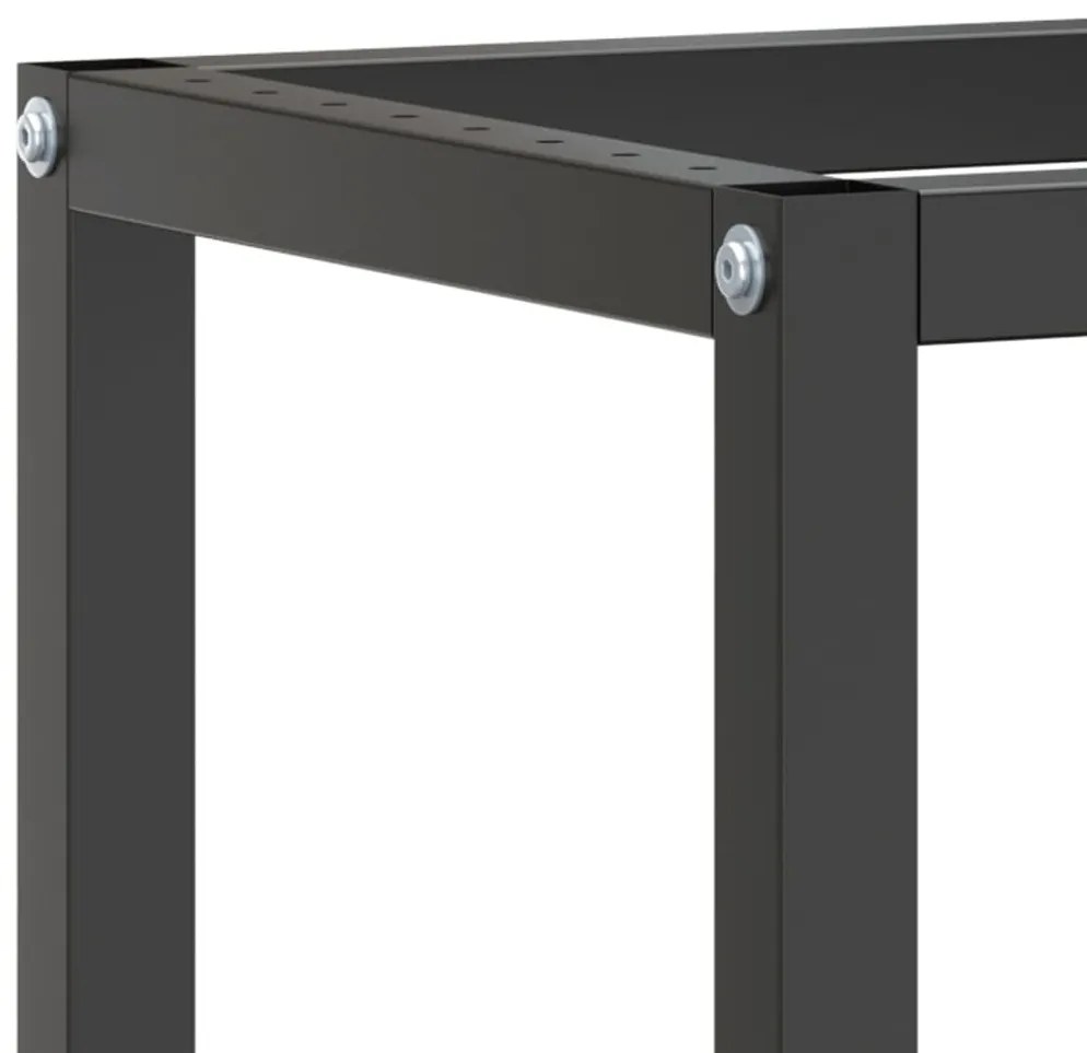 Estrutura p/ bancada 70x50x79 cm metal preto e vermelho mate