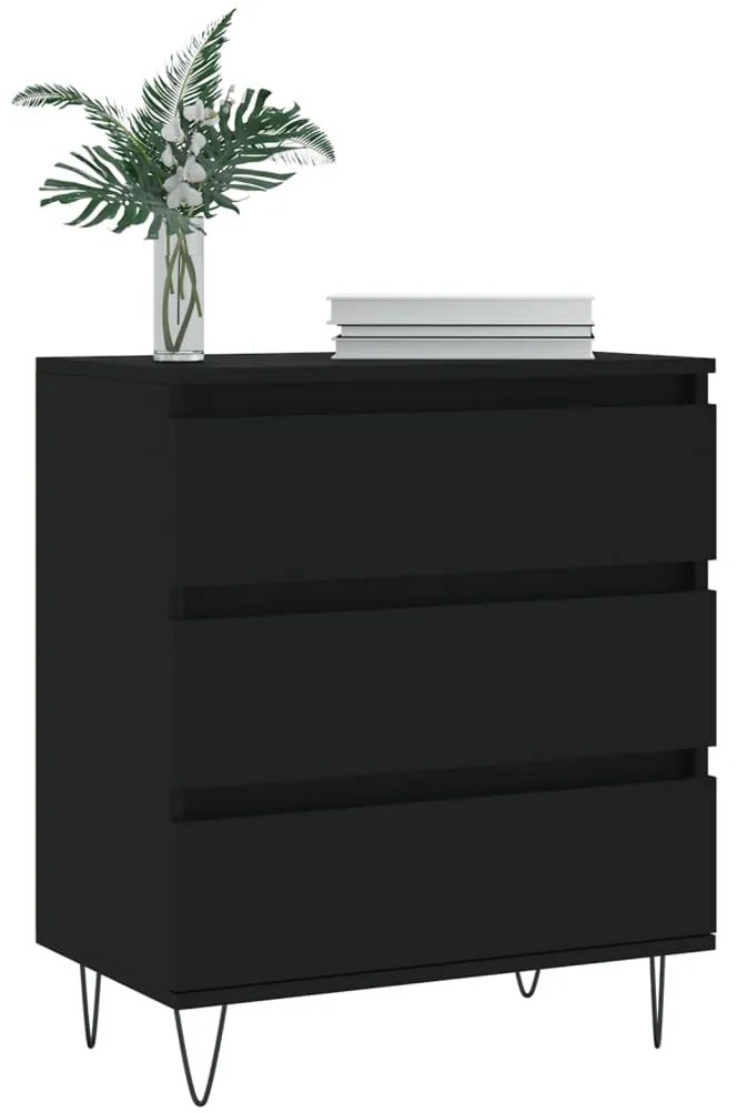 Aparador 60x35x70 cm derivados de madeira preto