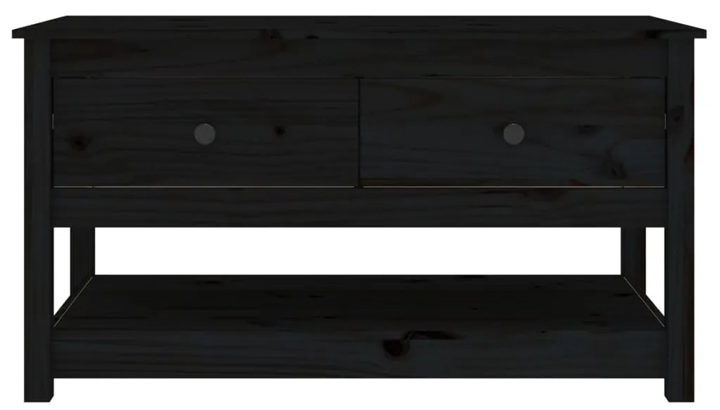 Mesa de centro 102x49x55 cm pinho maciço preto