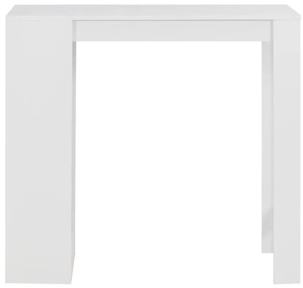 Mesa de bar com prateleira branco 110x50x103 cm