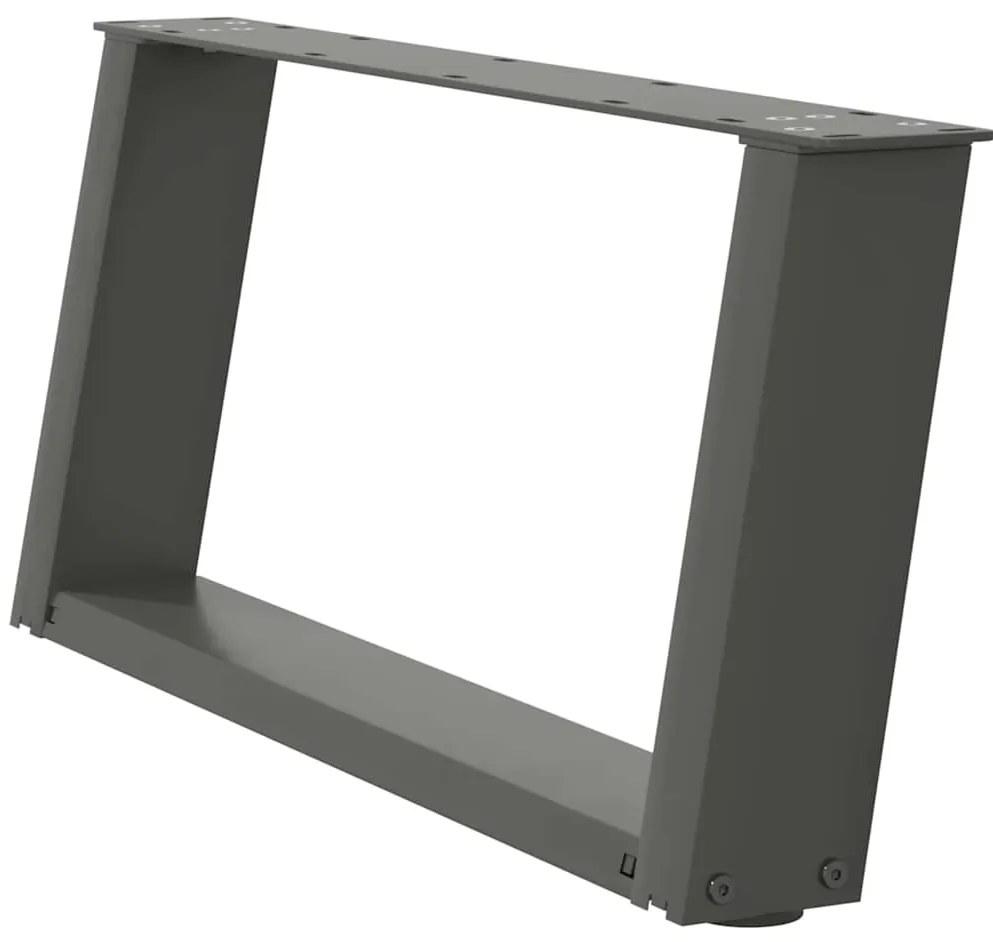 Pés para mesa de centro em forma de U, 2 peças, antracite, 70x(30-31)