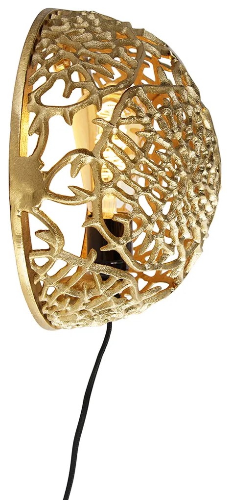 Candeeiro de parede Art Deco dourado - Maro