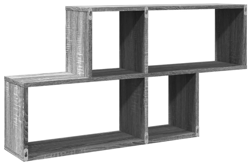 Estante parede 100x20x53 cm derivados madeira cinzento sonoma