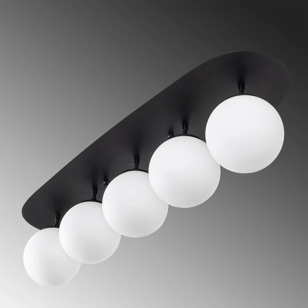 Candeeiro Chandelier Well – Preto e Branco – 90 x 23 x 25 cm