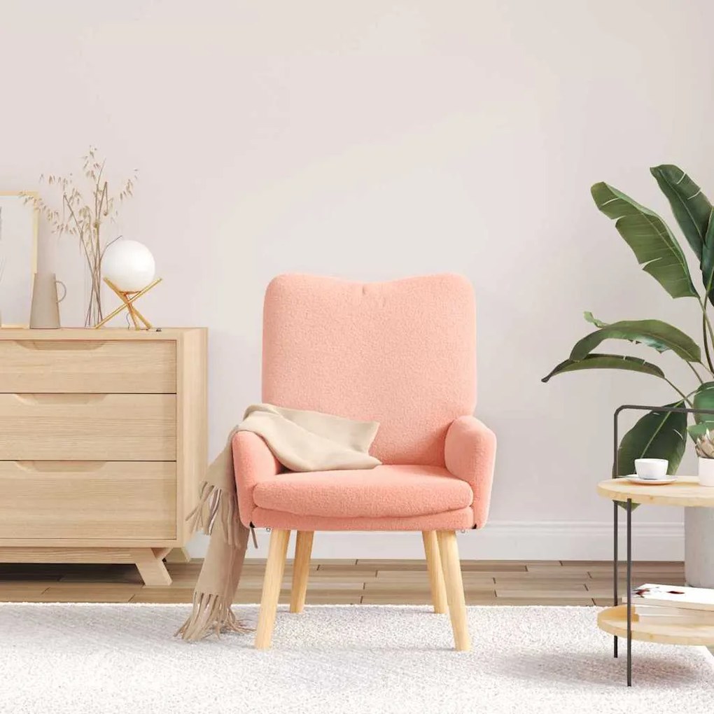 Cadeira Relaxante Rosa Tecido Curly