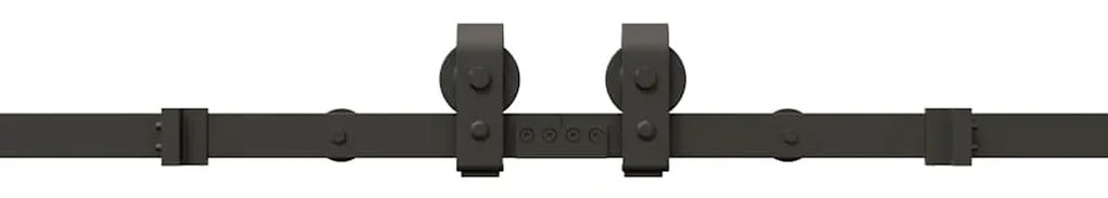Kit de ferragens para porta deslizante 400 cm aço preto