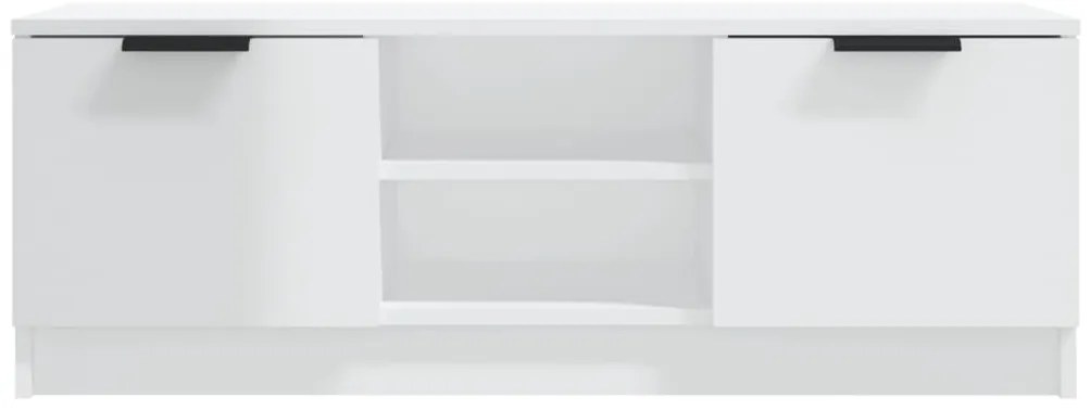 Móvel para TV 102x35x36,5cm madeira processada branco brilhante