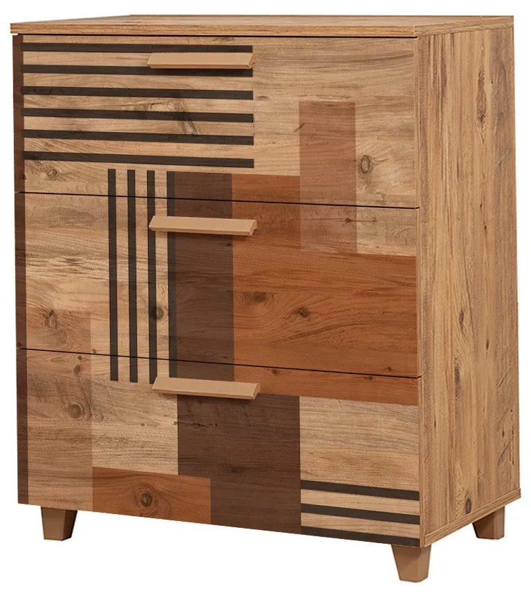 Cômoda Leva Gravis – Pinho Atlântico – 80 cm x 95 cm x 43 cm