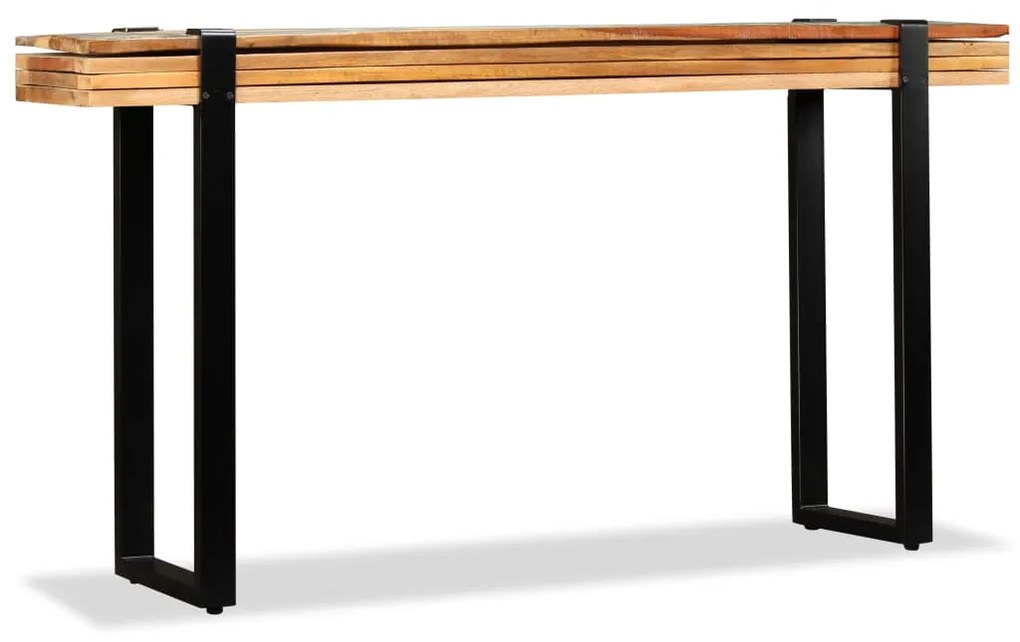 Mesa consola ajustável em madeira maciça recuperada