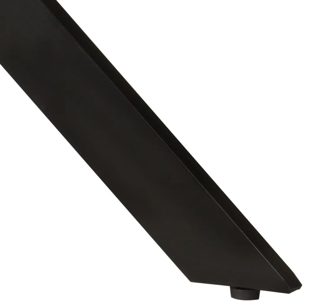 Mesa de jantar Ø110x78 cm madeira de mangueira maciça e aço