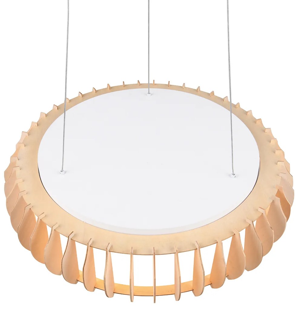 Candeeiro suspenso escandinavo bege incluindo LED - Monte Escandinavo