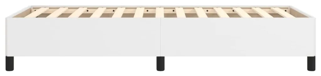 Estrutura de cama 90x200 cm couro artificial branco