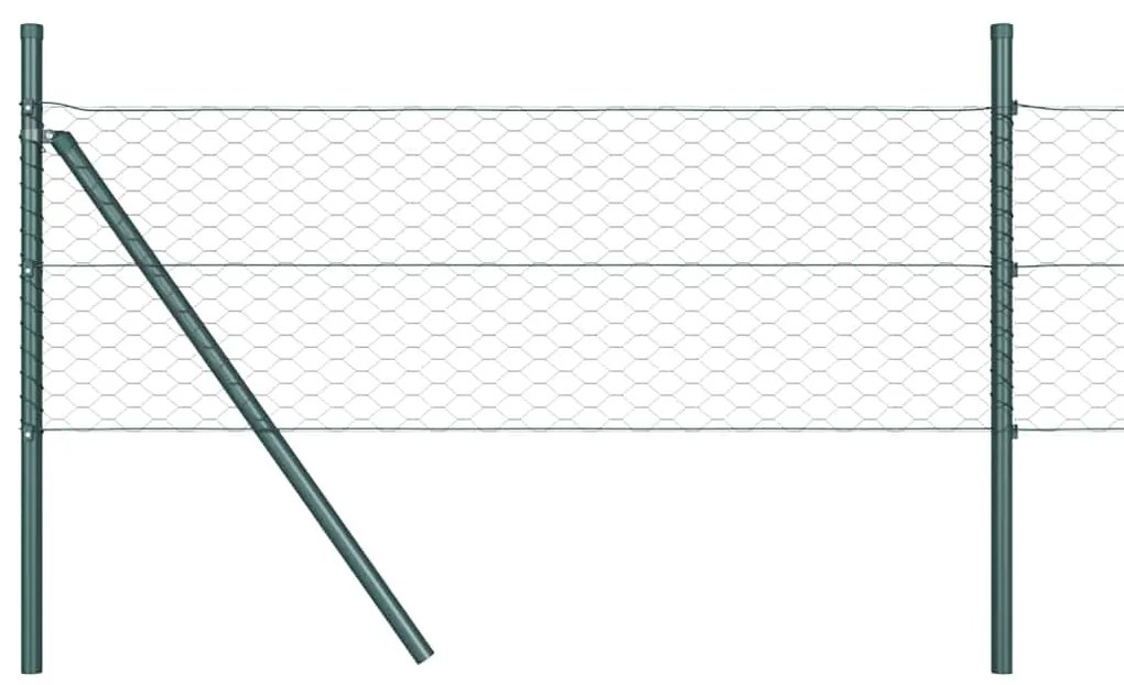 Cerca Hexagonal vidaXL Cinza 0.6x100 m Aço