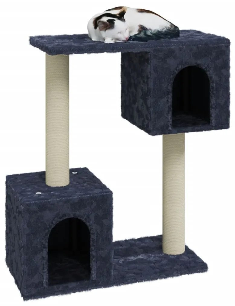 Árvore p/ gatos c/ postes arranhadores sisal 60 cm cinza-escuro