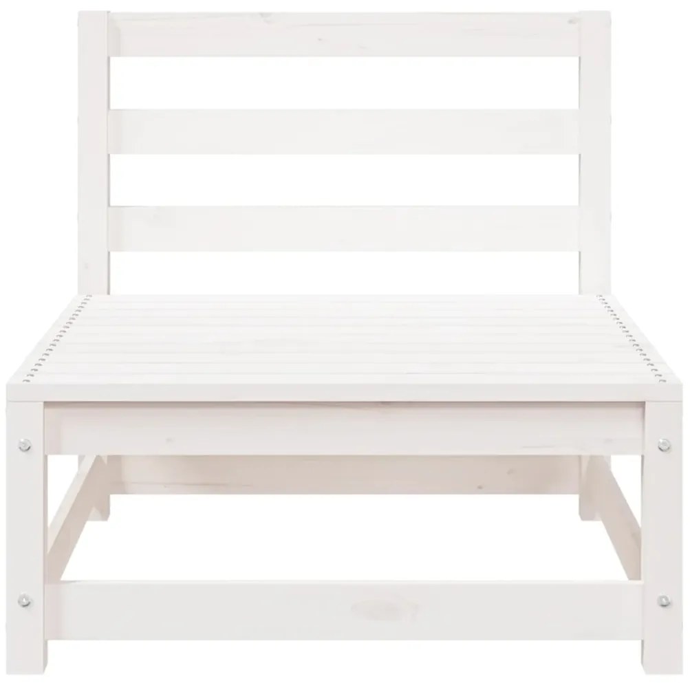 Sofás sem braços p/ jardim 3 pcs 70x70x67cm pinho maciço branco