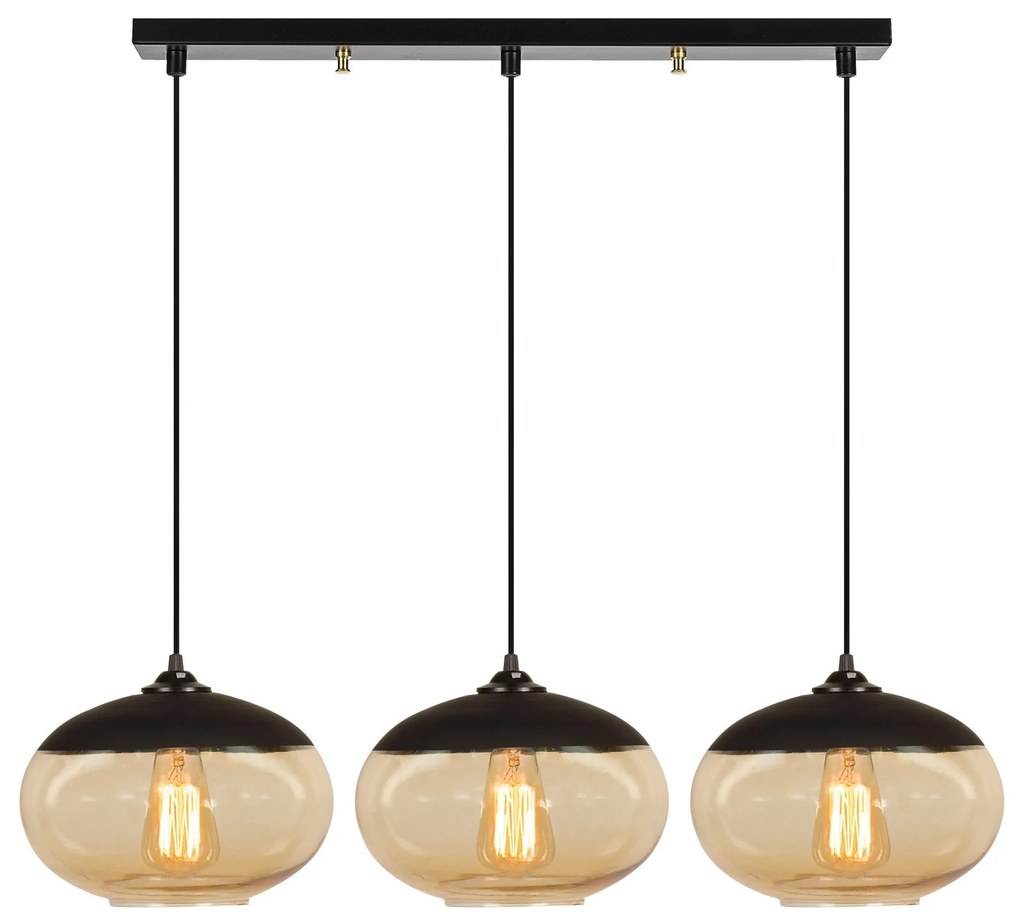 Chandelier Camini – Preto – 75 x 25 cm