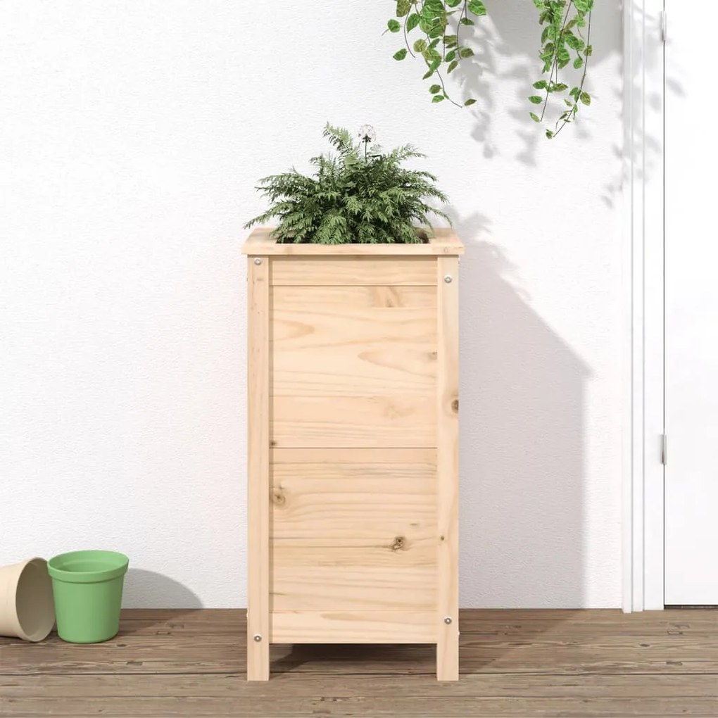 vidaXL Vaso/floreira de jardim 40x40x78 cm madeira de pinho maciça