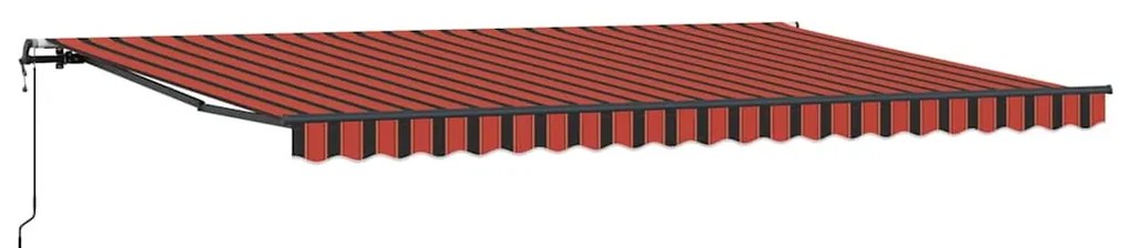 Toldo Retrátil Automático Laranja e Marrom 500 x 350 cm