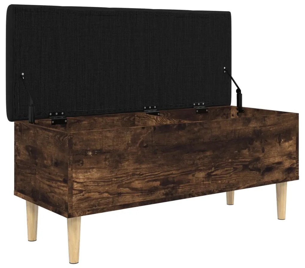 Banco arrumação 102x42x46 cm derivados madeira carvalho fumado